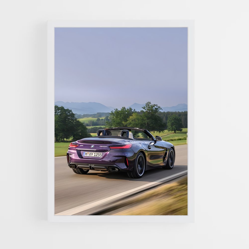 Poster Vitesse Pourpre – affiche BMW (vue 3)